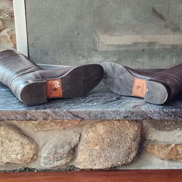 Santana Canada Cognac Leather Riding Boots Size 7.5M - Picture 13 of 15